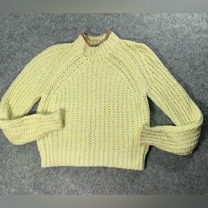 Wilfred Light Yellow Knit Turtleneck Sweater